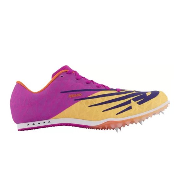 New Balance Track Field Shoes sz W9.5 / M8 Unisex MD500 V8 Spikes Yellow Purple - Picture 4 of 15